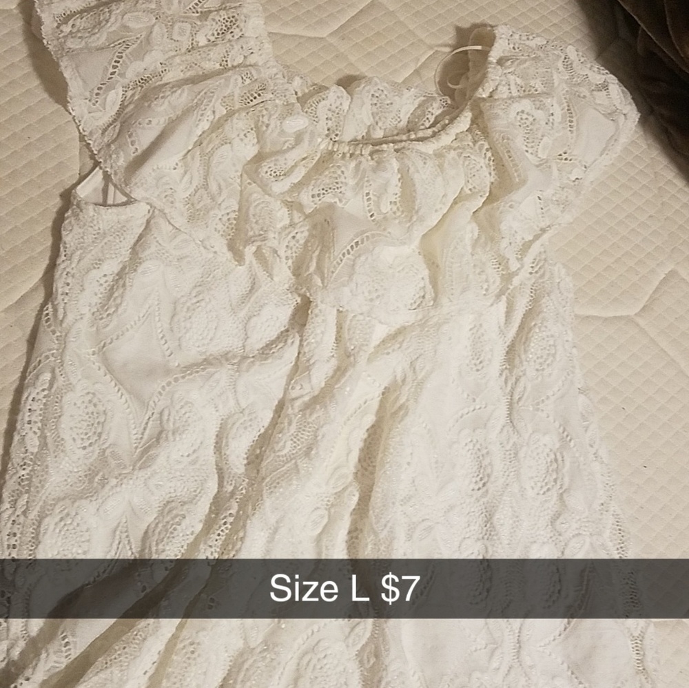 White lace shirt